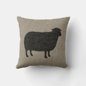 ブラックシープシルエット クッション (裏面)