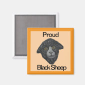 ブラックシープスクエアマグネット マグネット (正面/裏面)