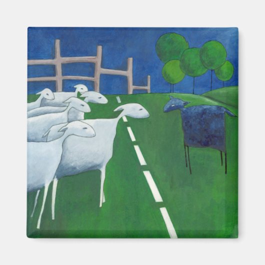 ブラックシープマグネット マグネット (正面)