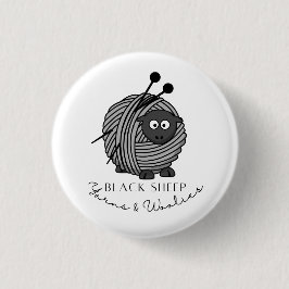 ブラックシープヤーン&ウールコレクタブルピン 缶バッジ