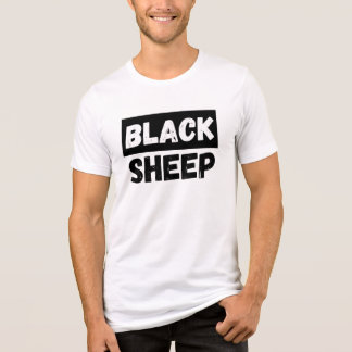 ブラックシープ大胆なタイポグラフィ反逆者の仲間アート トライブレンドＴシャツ