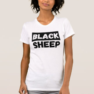 ブラックシープ大胆なタイポグラフィ反逆者の仲間アート Tシャツ