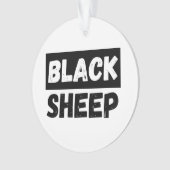 ブラックシープ大胆ディストressedリベルストリートウェアアート オーナメント (正面)