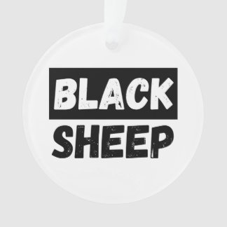 ブラックシープ大胆ディストressedリベルストリートウェアアート オーナメント