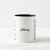 ブラックシープ・イーウ・コユニークーヒー・マグ・白黒 ツートーンマグカップ (中央)