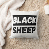 ブラックシープ 大胆 悩める 反逆 ストリートウェア アート クッション (ブランケット)