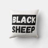 ブラックシープ 大胆 悩める 反逆 ストリートウェア アート クッション (裏面)
