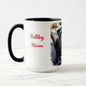 ブラックシールブルドッグクリスマスコーヒーマグカップ マグカップ (左)