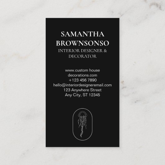 ブラックシー海航海のクラゲ 名刺 (裏面)