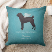 ブラックシ中国のャルペイペット記念碑と悔やみや弔慰 クッション (ブランケット)