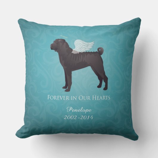 ブラックシ中国のャルペイペット記念碑と悔やみや弔慰 クッション (正面)