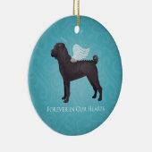 ブラックシ中国のャルペイペット記念碑と悔やみや弔慰 セラミックオーナメント (右)