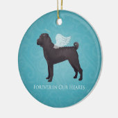 ブラックシ中国のャルペイペット記念碑と悔やみや弔慰 セラミックオーナメント (左)