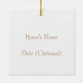 ブラックシ荷車を引くアの馬の炎ウマ科の記念碑 セラミックオーナメント (裏面)