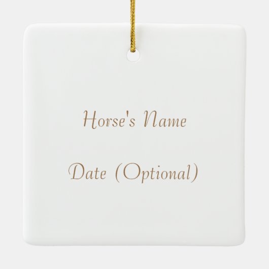 ブラックシ荷車を引くアの馬の炎ウマ科の記念碑 セラミックオーナメント (裏面)