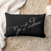 ブラックジェトアドレフランスのフレーズIアドレ ランバークッション (ブランケット)