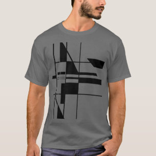 ブラックジオメトリックゲームボードMCMルック抽象芸術アート Tシャツ