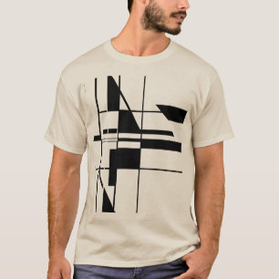 ブラックジオメトリックゲームボードMCM-インスパイア抽象芸術 Tシャツ