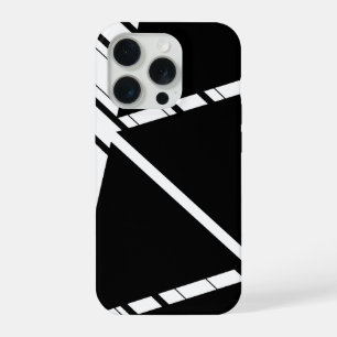 ブラックジグザグパターンiPhoneケース iPhone 15 Proケース