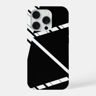 ブラックジグザグパターンiPhoneケース iPhone 15 Proケース