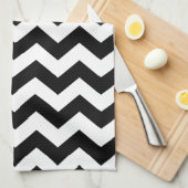 ブラックジグザグ タオル (四つ折り)