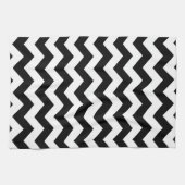 ブラックジグザグ タオル (横)