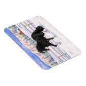 ブラックジプシーヴァンナーアイリッシュコ荷車を引くブホースの雪 マグネット (右側)