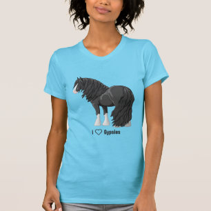 ブラックジプシーヴァンナーウマ荷車を引くーズ Tシャツ