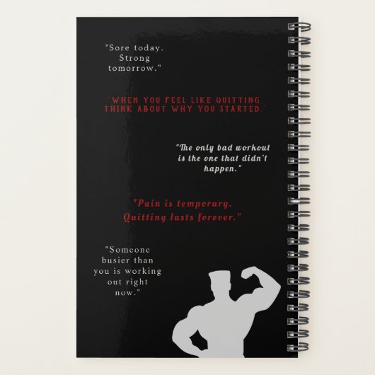 ブラックジムのボディビルバックモチベーション引用文 プランナー手帳 (裏面)