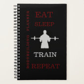 ブラックジムのボディビルバックモチベーション引用文 プランナー手帳 (正面)