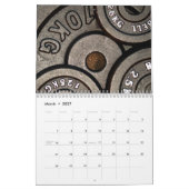 ブラックジムウェイトフィットネス カレンダー (3月 2027)