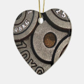 ブラックジムウェイトフィットネス セラミックオーナメント (左)