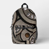 ブラックジムウェイトフィットネス プリントバックパック (正面)