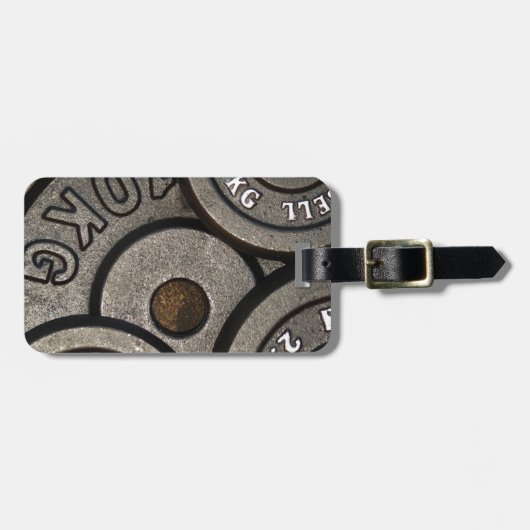 ブラックジムウェイトフィットネス ラゲッジタグ (正面横)