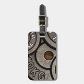 ブラックジムウェイトフィットネス ラゲッジタグ (正面縦)