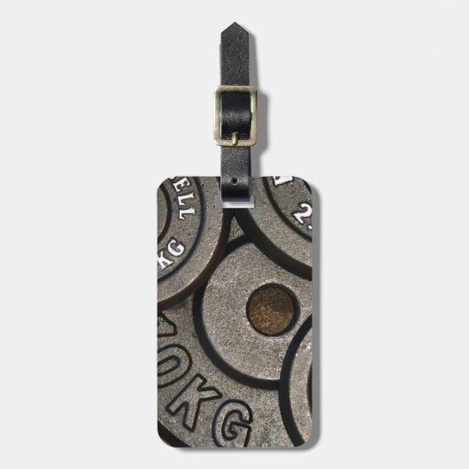 ブラックジムウェイトフィットネス ラゲッジタグ (正面縦)