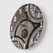 ブラックジムウェイトフィットネス ラージ壁時計 (傾斜)