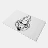 ブラックジャカル独身のスカル形式 ドアマット (アングル)