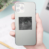 ブラックジャガーエメラルド視線 シール (スマートフォン)