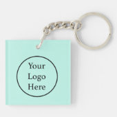 ブラックジャガーポートレートフラワーズビジネスロゴ キーホルダー (裏面)