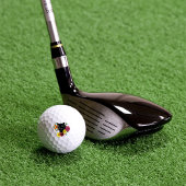 ブラックジャガーポートレート花 ゴルフボール