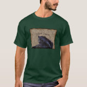 ブラックジャガー大きな猫野生動物支援アートTシャツ Tシャツ (正面)