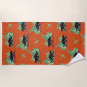 ブラックジャガー ビーチタオル (正面)