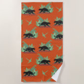 ブラックジャガー ビーチタオル (正面)