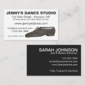 ブラックジャズダンスシュースタジオ先生振付家 名刺 (正面/裏面)