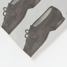 ブラックジャズダンスシューズ踊り先生スタジオ フリースブランケット