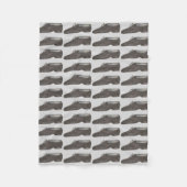 ブラックジャズダンスシューズ踊り先生スタジオ フリースブランケット (正面)