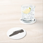 ブラックジャズダンスシューダンサー誕生日パーティー ラウンドペーパーコースター (インサイチュ)