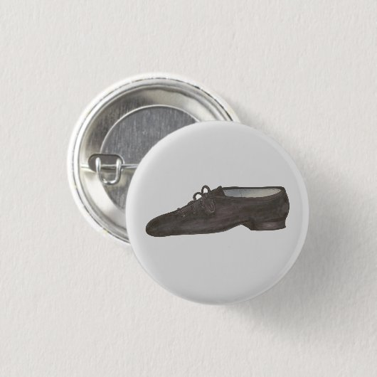 ブラックジャズダンスシューダンサー誕生日パーティー 缶バッジ (正面&裏面)