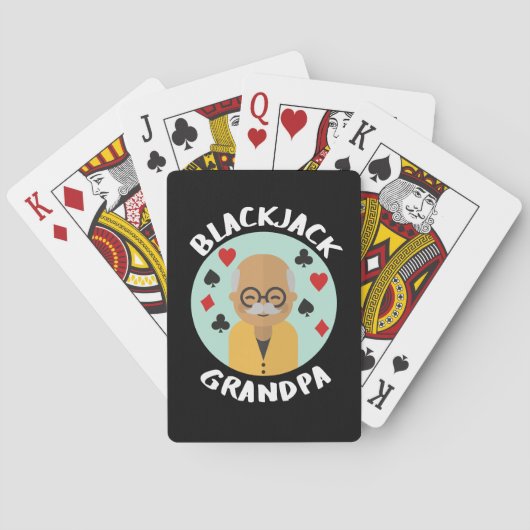 ブラックジャックおじいちゃん | おもしろい blackjack トランプ (裏面)